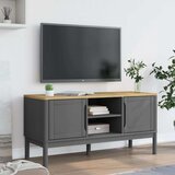 vidaXL TV omarica FLORO siva 114x43x55 cm trdna borovina | Shoptok.si