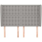 Uzglavlje s ušima svjetlosivo 147x23x118/128 cm od tkanine | shoptok.hr