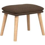  Stol za sproščanje s stolčkom za noge rjavo blago, (20935469) | Shoptok.si