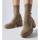 Gemre Dark beige ankle boots with elastic upper Cadiz | Shoptok.si