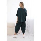 Kesi Włoski Cotton set blouse + trousers dark powder pink | ePonuda.com