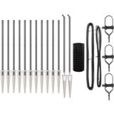 Euro Ograda s 13 Šiljaka 0.8x25 m Galvanizirani Čelik Sivi | shoptok.hr