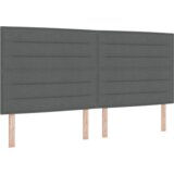 vidaXL LED uzglavlje s linijama dizajna tamno sivo 100 cm tkanina | shoptok.hr