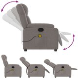vidaXL Masažni naslanjač taupe blago, (20921355) | Shoptok.si