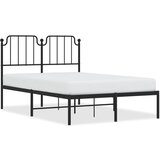 vidaXL Kovinski posteljni okvir z vzglavjem črn 120x200 cm, (20903709) Cene