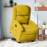  Električni masažni naslonjač na podizanje žuti baršun | shoptok.hr