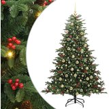 vidaXL Umestno božično drevo Zelena 180 cm PVC, kovina in plastika | Shoptok.si