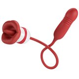 Pretty Love Ashlynn Thrusting & Licking Double Vibrator Red | shoptok.hr