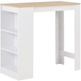 vidaXL Barski stol s policom bijeli 110 x 50 x 103 cm Cijene