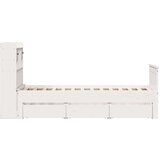 vidaXL Knjižna postelja brez vzmetnice bela 90x190 cm trdna borovina | Shoptok.si