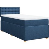 vidaXL Box spring postelja z vzmetnico modra 90x190 cm blago, (21291216) Cene