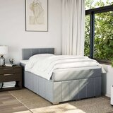  Krevet s oprugama i madrac svjetlosivi 120 x 200cm od tkanine | shoptok.hr