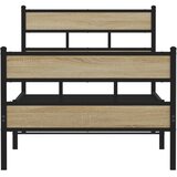  Metalni okvir kreveta bez madraca boja hrasta sonome 107x203 cm | shoptok.hr