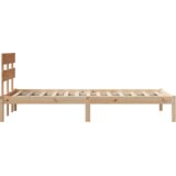 vidaXL okvir kreveta s uzglavljem 100x200 cm od masivne borovine | shoptok.hr
