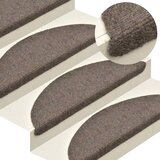  Prostirke za stepenice, samoljepljive, 20 kom., 65x21x4 cm, bež, poluokrugle, velike | shoptok.hr