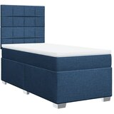  Krevet s oprugama i madracem plavi 90 x 200 cm od tkanine | shoptok.hr