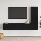  Set TV komoda Zidne 4 pcs Crni hrast 130,5 x 30 x 140 cm | Eponuda.com