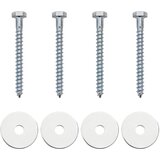  Zemaljska sidra 4 pcs Srebrna Ø10 x 60 cm Galvanizirani metal | shoptok.hr