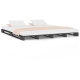  Krevet od paleta sivi 120 x 200 cm od masivne borovine | shoptok.hr