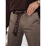 DStreet Spodnie damskie one size LEOCINCIN z paskiem khaki | Shoptok.si