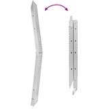  Sklopiva rampu 200kg po rampi 2 pcs Srebrno 186 x 23 x 4,5 cm | shoptok.hr