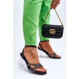 S. BARSKI Leather Sandals On A Transparent Bar Black Randy | shoptok.hr