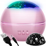  LED RGB projektor nočna lučka - menjava projekcij roza Cene