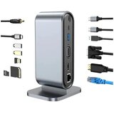 Fast Asia Adapter TIP C HUB na HDMI+VGA+4xUSB+SD/micro+RJ45+ PD+2xTIP ... | Eponuda.com