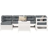  7-dijelni set vrtnih sofa bijeli od masivne borovine | shoptok.hr