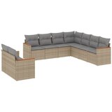  The Living Store Vrtna garnitura 9-delna z blazinami bež poli ratan - Vrtna Sedežna Garniture, (21461078) | Shoptok.si