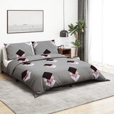 vidaXL Set posteljine za poplun sivi 220 x 240 cm pamučni cijene