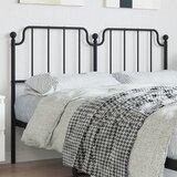 vidaXL Kovinsko posteljno vzglavje črno 160 cm | Shoptok.si