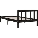 vidaXL Okvir za krevet crni od borovine 75 x 190 cm UK jednokrevetni | shoptok.hr