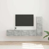  Komplet TV omaric 3 pcs Betonsko siva Konstruiran les, (5000132412) | Shoptok.si