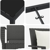  Vrtni set za objed 7 kom. Crna poliratan | shoptok.hr
