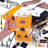 Rosfix SET SPAJKALNA POSTAJA 858D + LUTALNIK + SPENJAČ ZA PLASTIKO – 700W, 100–500 °C, 200 SPONK | LED, ESD, KOVČEK, (5000075836) | Shoptok.si