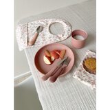 CamCam Copenhagen Rdeče-rožnato-oranžen silikonski otroški jedilni pribor 3 ks Rose Mix – | Shoptok.si