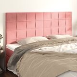  Uzglavlje roza 160x5x118/128 cm baršunasto | shoptok.hr