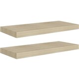 vidaXL plutajuće zidne police 2 kom boja hrasta 60 x 23,5 x 3,8 cm MDF | shoptok.hr