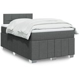 vidaXL Box spring postelja z vzmetnico temno siva 120x190 cm blago | Shoptok.si