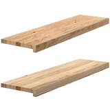 vidaXL Prozorske klupice 2 kom 90x25x2 cm netretirane masivne hrast | shoptok.hr
