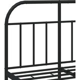  Metalni okvir za krevet s uzglavljem crni 120x190 cm | shoptok.hr