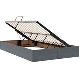 LED krevet za pohranu s madracem Tamnosiva 120 x 200 cm Baršun | shoptok.hr