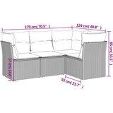  4-dijelni set vrtnih sofa s jastucima svijetlosivi poliratan | shoptok.hr