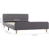 vidaXL Okvir za krevet od tkanine svjetlosivi 120 x 200 cm | shoptok.hr