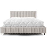 ELTAP Bež oblazinjena zakonska postelja s prostorom za shranjevanje z letvenim dnom 180x200 cm Plissa – | Shoptok.si