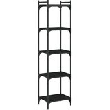  Regal za knjige s 5 razina crni 40x30x154 cm konstruirano drvo | shoptok.hr