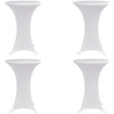 vidaXL navlaka za stol za stajanje &Oslash; 60 cm bijela rastezljiva 4 kom cijene