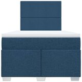 vidaXL Krevet s oprugama i madracem plavi 120 x 190 cm od tkanine | shoptok.hr