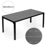 Multi Garden veliki vrtni stol od Polywooda za 8 osoba 180×90 cm za terasu i vrt – siva ploča | shoptok.hr
